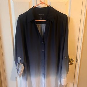 INC Dip Dye Womens blouse XL